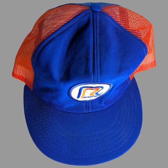VTG Roadway Trucker Hat Cap Snapback Blue / Orange Transportation 1980s - Picture 7 of 10